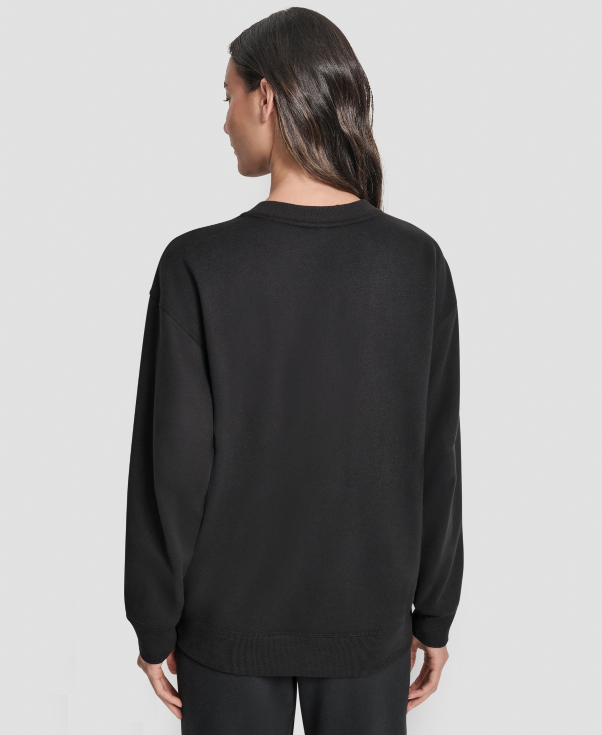 Dkny Women's Transfer Logo Crew Neck Sweatshirt
