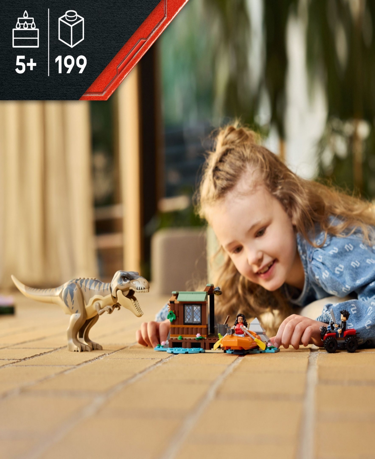 Lego Jurassic World T. Rex River Escape Dinosaur Toy 76975, 199 Pieces