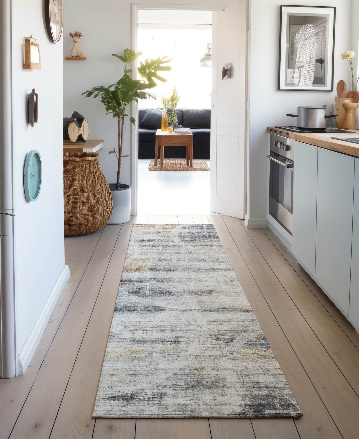 Dalyn Neo No3 2'3"x7'6" Runner Area Rug In Gray