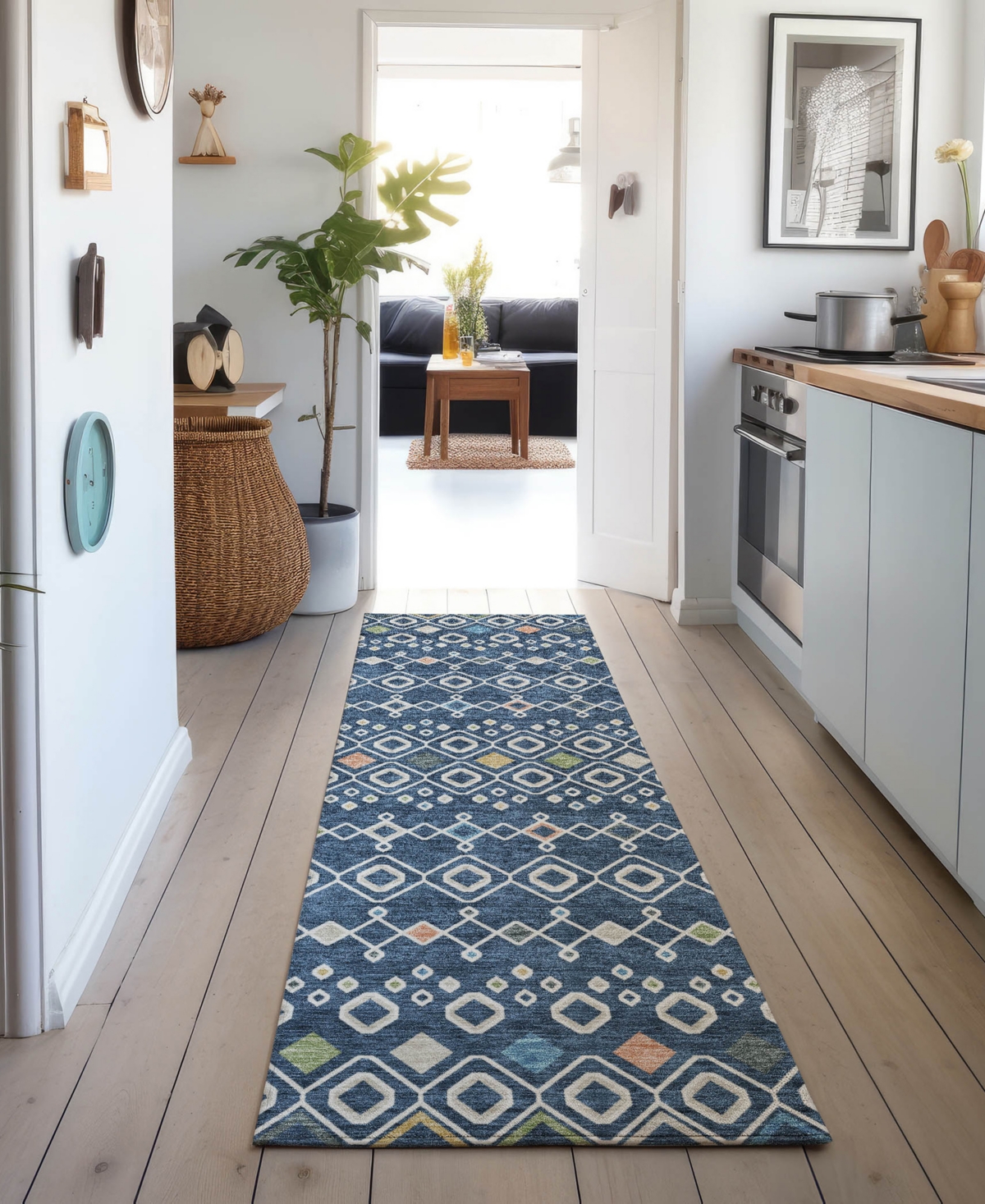Dalyn Neo No12 2'3"x7'6" Runner Area Rug In Blue