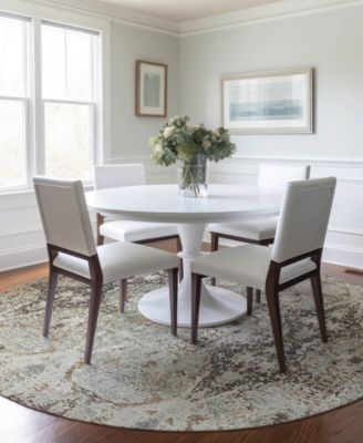 Karaj Washable KJ9 8'x8' Round Area Rug