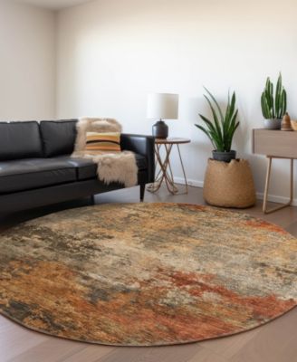 Nouveau Washable NV24 8'x8' Round Area Rug