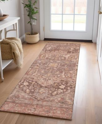 Solace Washable SL14 2'3"x7'6" Runner Area Rug