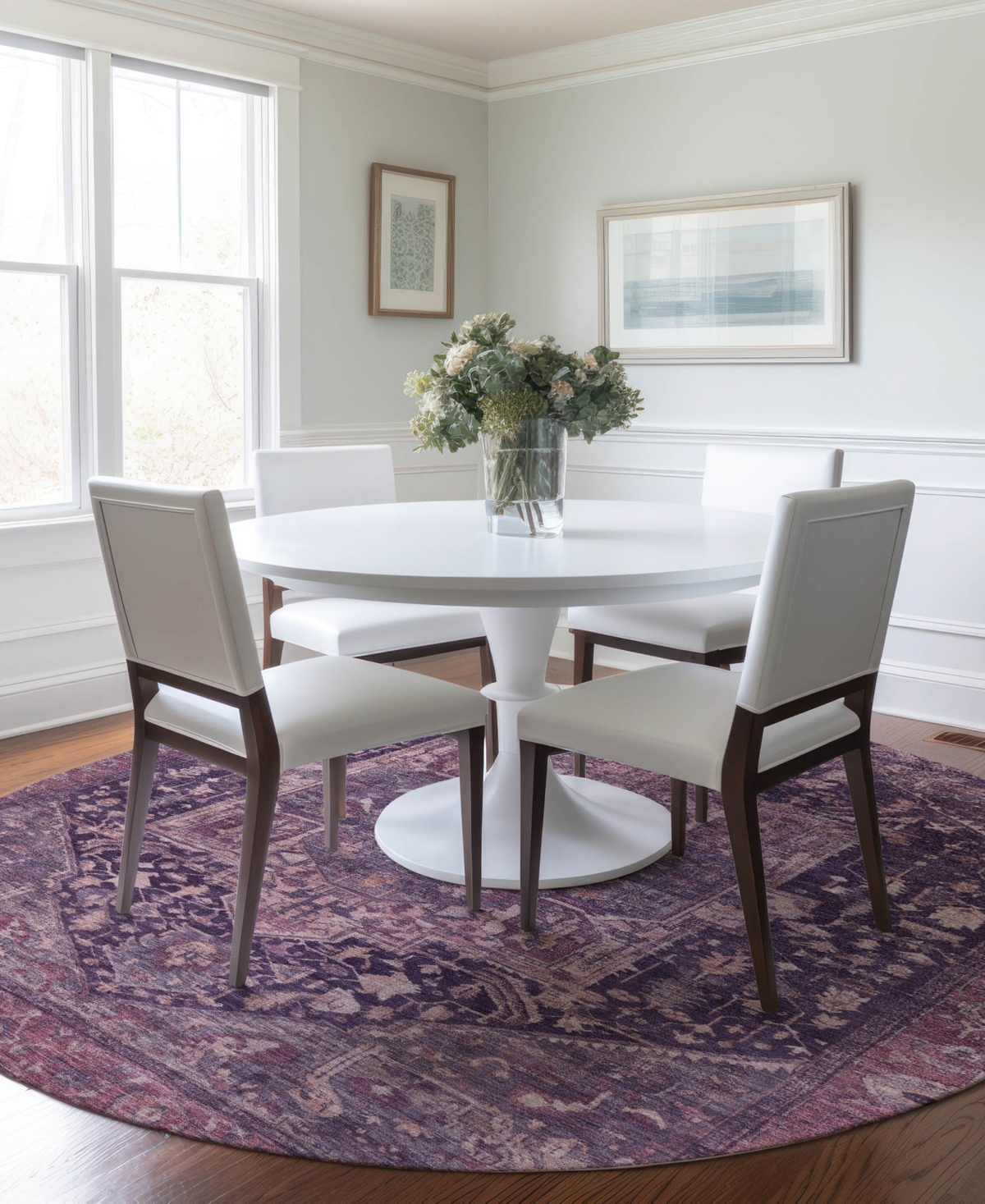 Dalyn Solace Sl14 8'x8' Round Area Rug In Purple