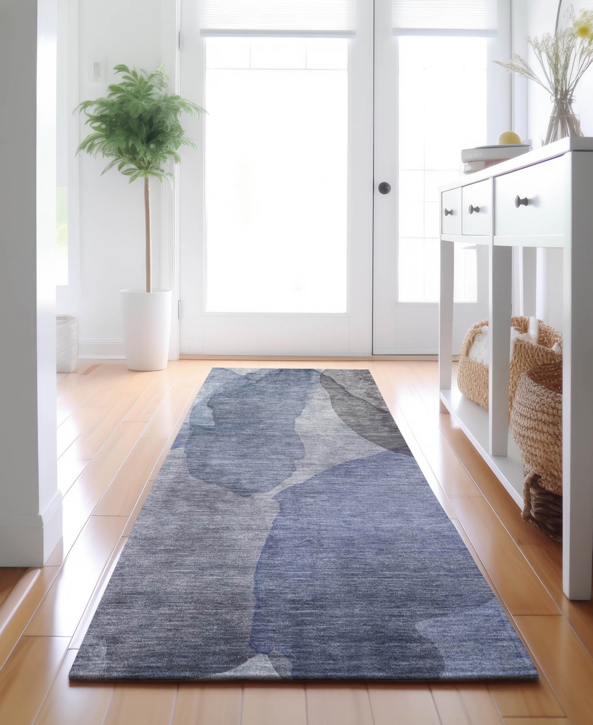 Dalyn Ravenna Rn12 2'3"x7'6" Runner Area Rug In Blue