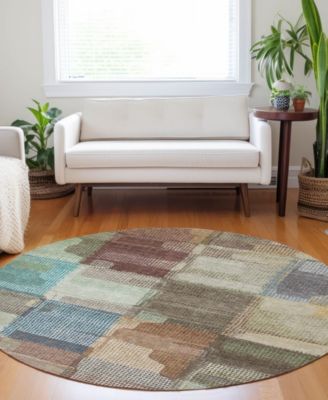 Ravenna Washable RN10 8'x8' Round Area Rug