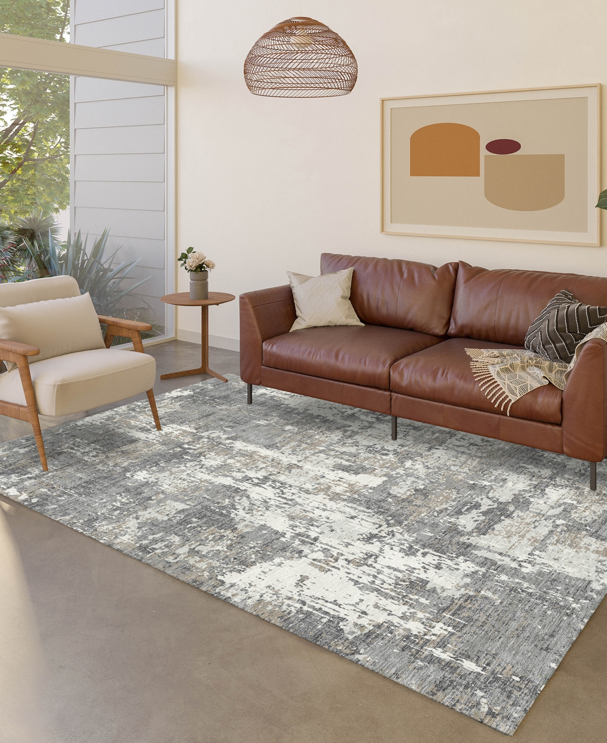 Dalyn Kochi Kc7 2'6"x3'10" Area Rug In Gray