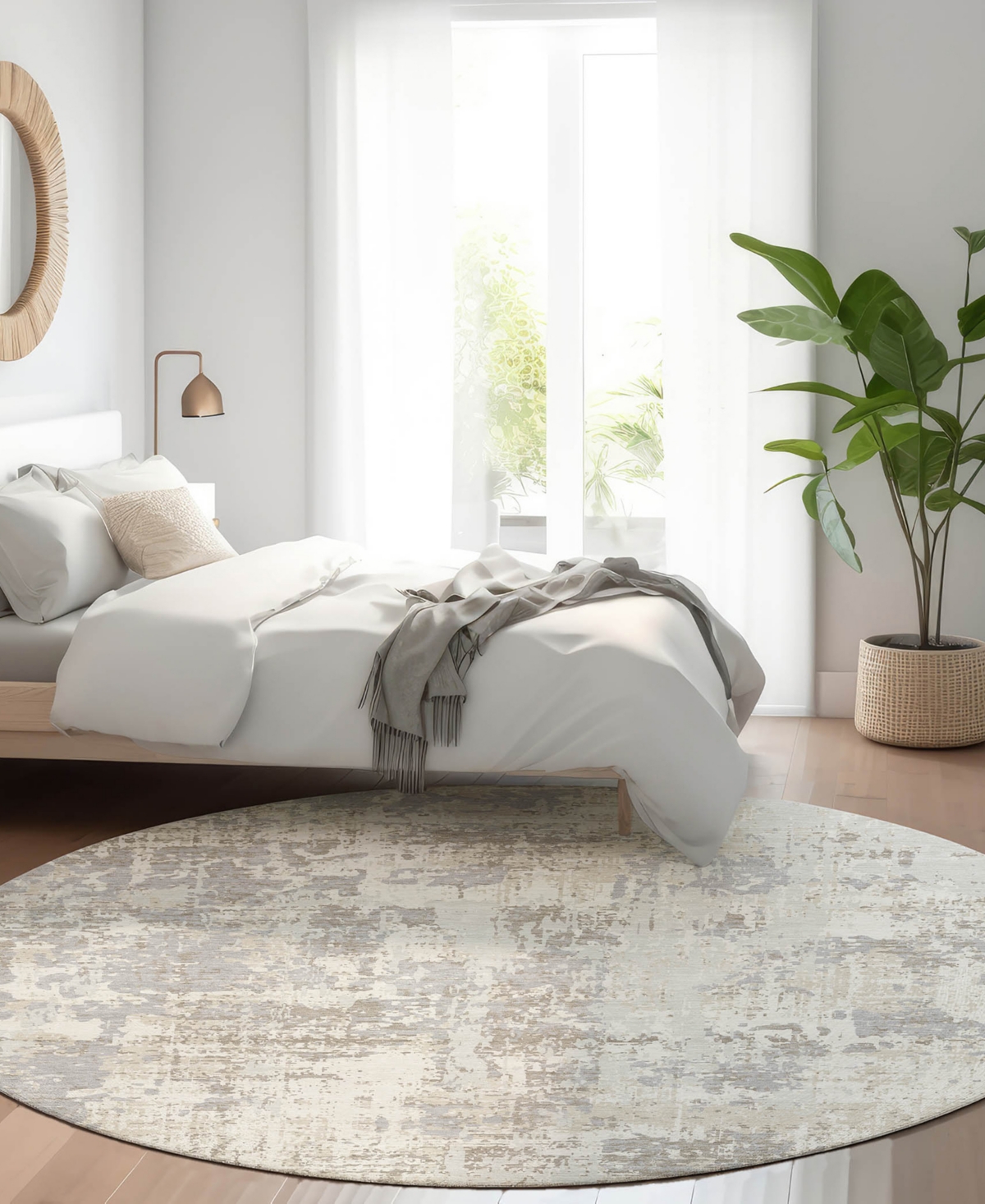 Dalyn Kochi Kc7 8'x8' Round Area Rug In Neutral