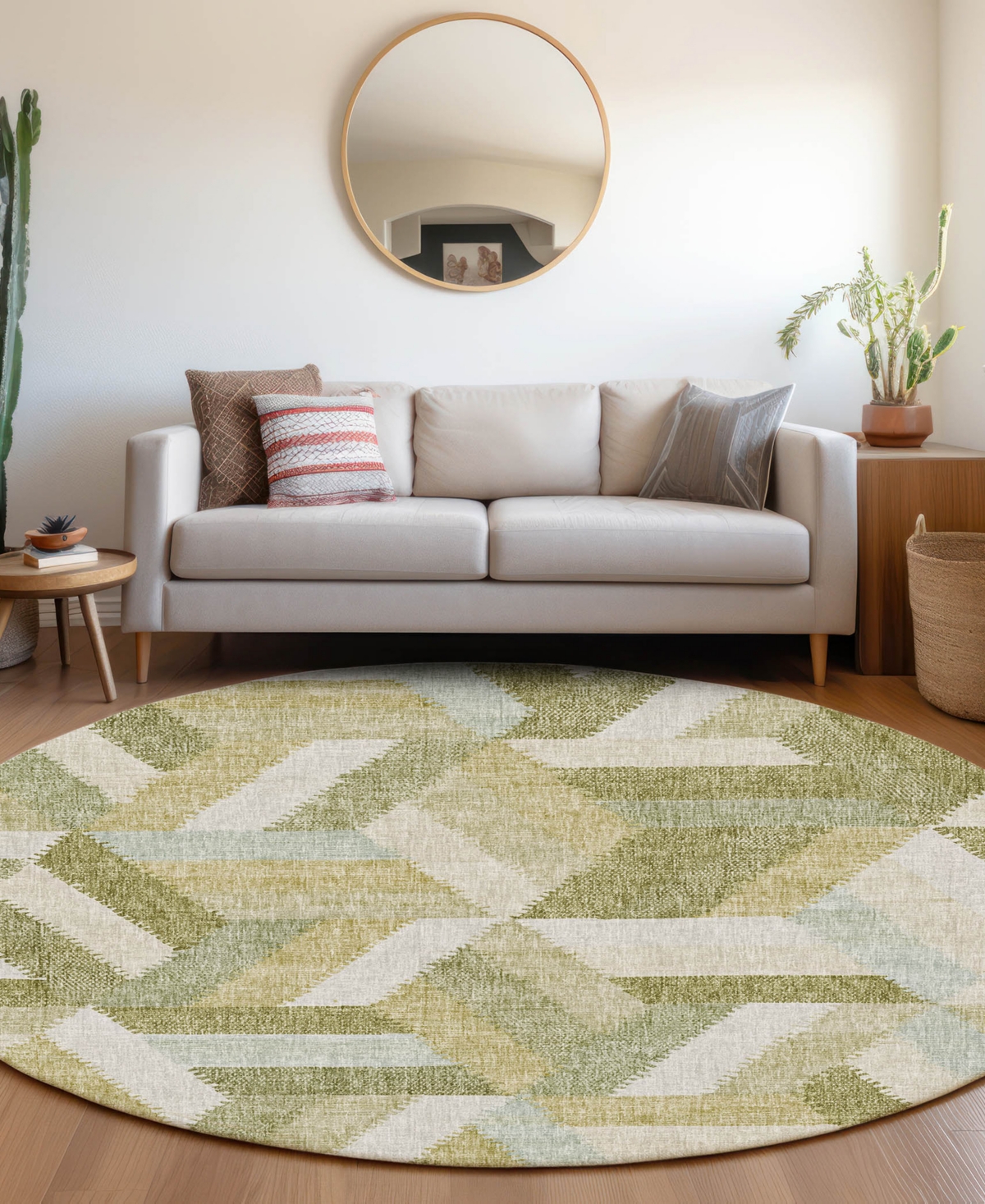 Dalyn Lorenzo Ln1 8'x8' Round Area Rug In Green