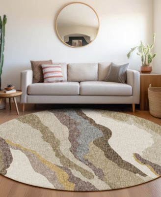 Lorenzo Washable LN4 8'x8' Round Area Rug