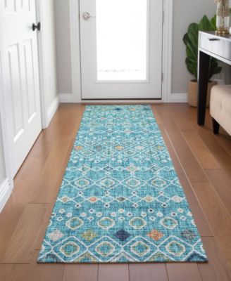 Portico Washable PO4 2'3"x7'6" Runner Area Rug