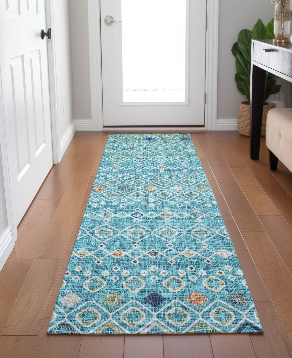Dalyn Portico Po4 2'3"x7'6" Runner Area Rug In Blue