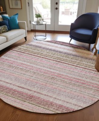 Portico Washable PO2 8'x8' Round Area Rug