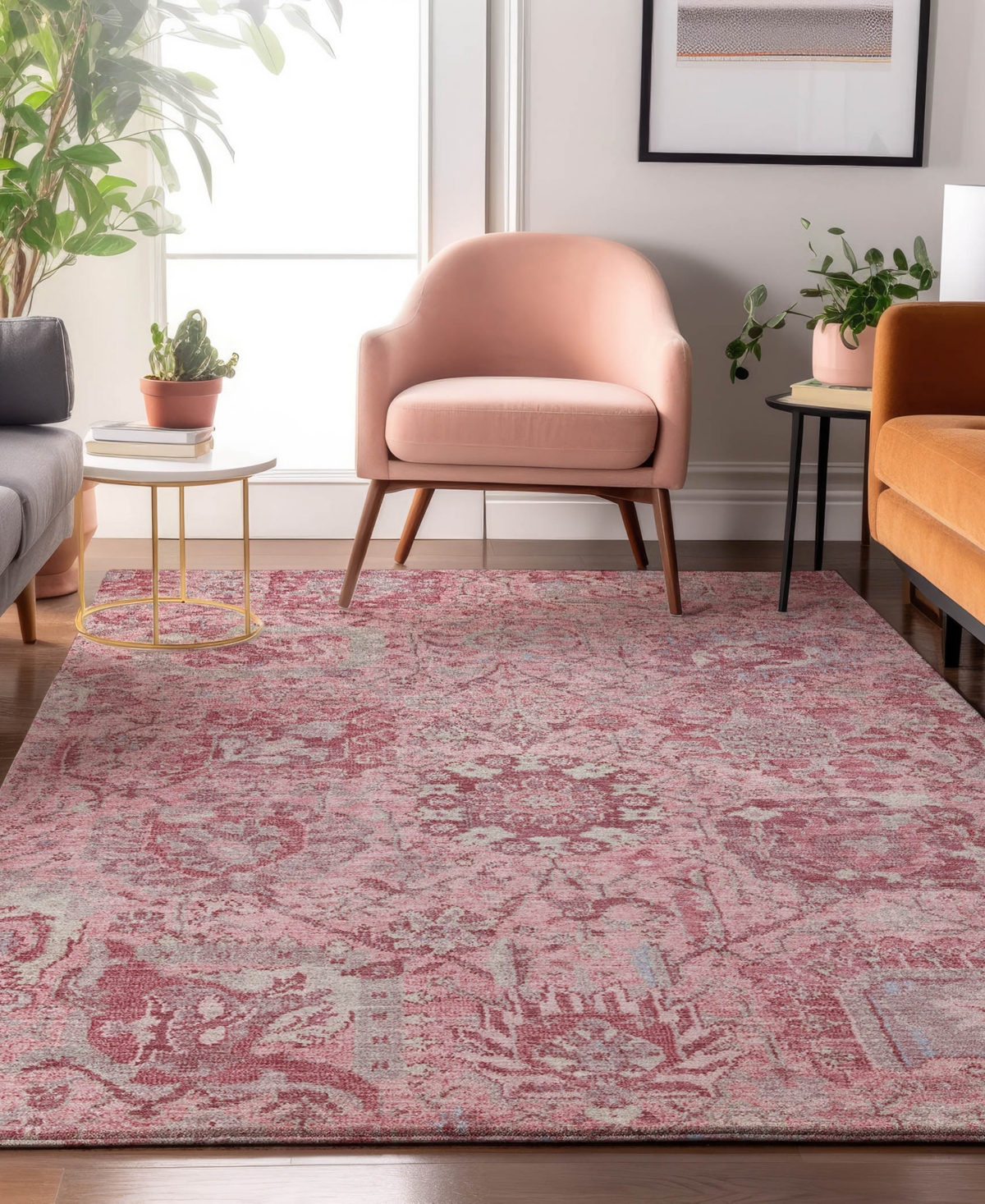 Dalyn Tabrook Tb15 2'6"x3'10" Area Rug In Pink