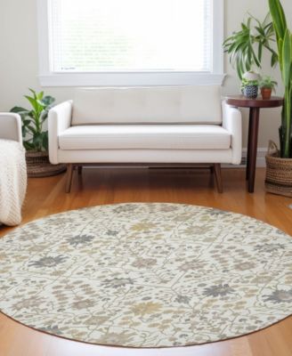 Tabrook Washable TB12 8'x8' Round Area Rug