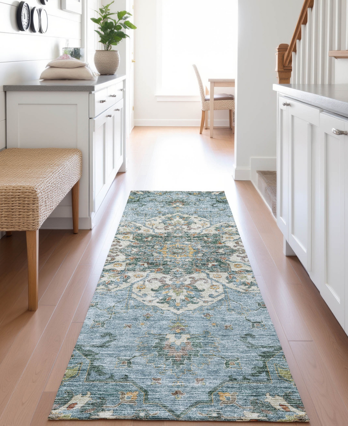 Dalyn Silk Road Sr6 2'3"x7'6" Runner Area Rug In Blue