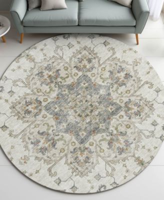 Silk Road Washable SR6 8'x8' Round Area Rug
