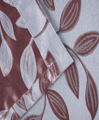 Modern Leaves Room Darkening Grommet Top Curtain Panels (Set of 2)