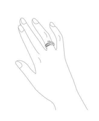 Art Deco Style 3CT Cubic Zirconia Princess Cut Solitaire with Pave Eternity Band  Ring Set Sterling Silver