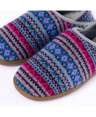 Women's Packaway Fabric Slipper Collabsible Heel