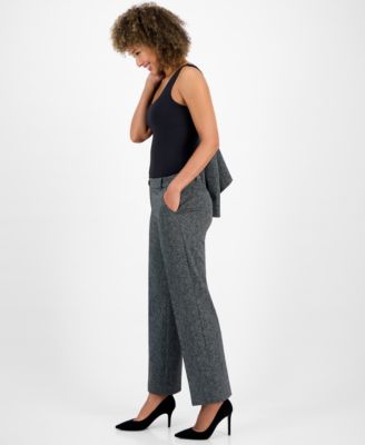 Women's Herringbone Pull-On Pants, Regular & Petite