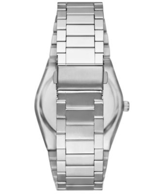 Men's Quartz Three-Hand Silver Alloy Watch Set, 42mm