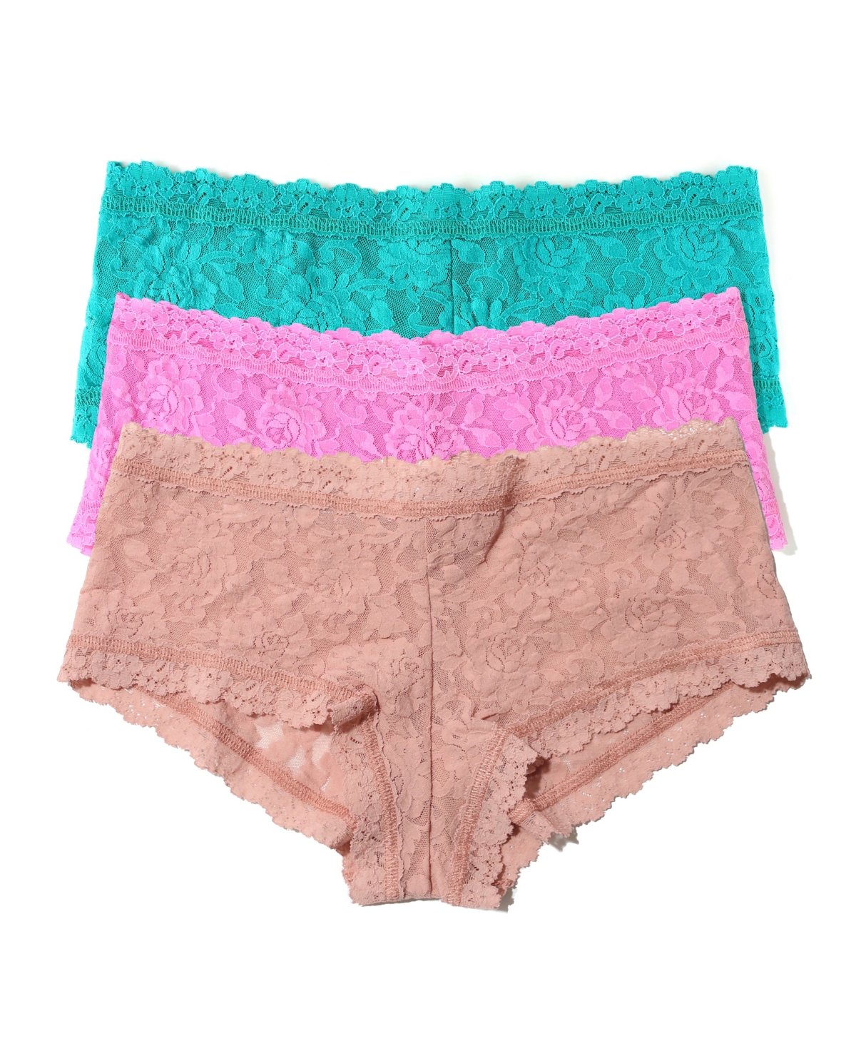 Hanky Panky Women's Signature Lace 3 Pack Boyshort Underwear