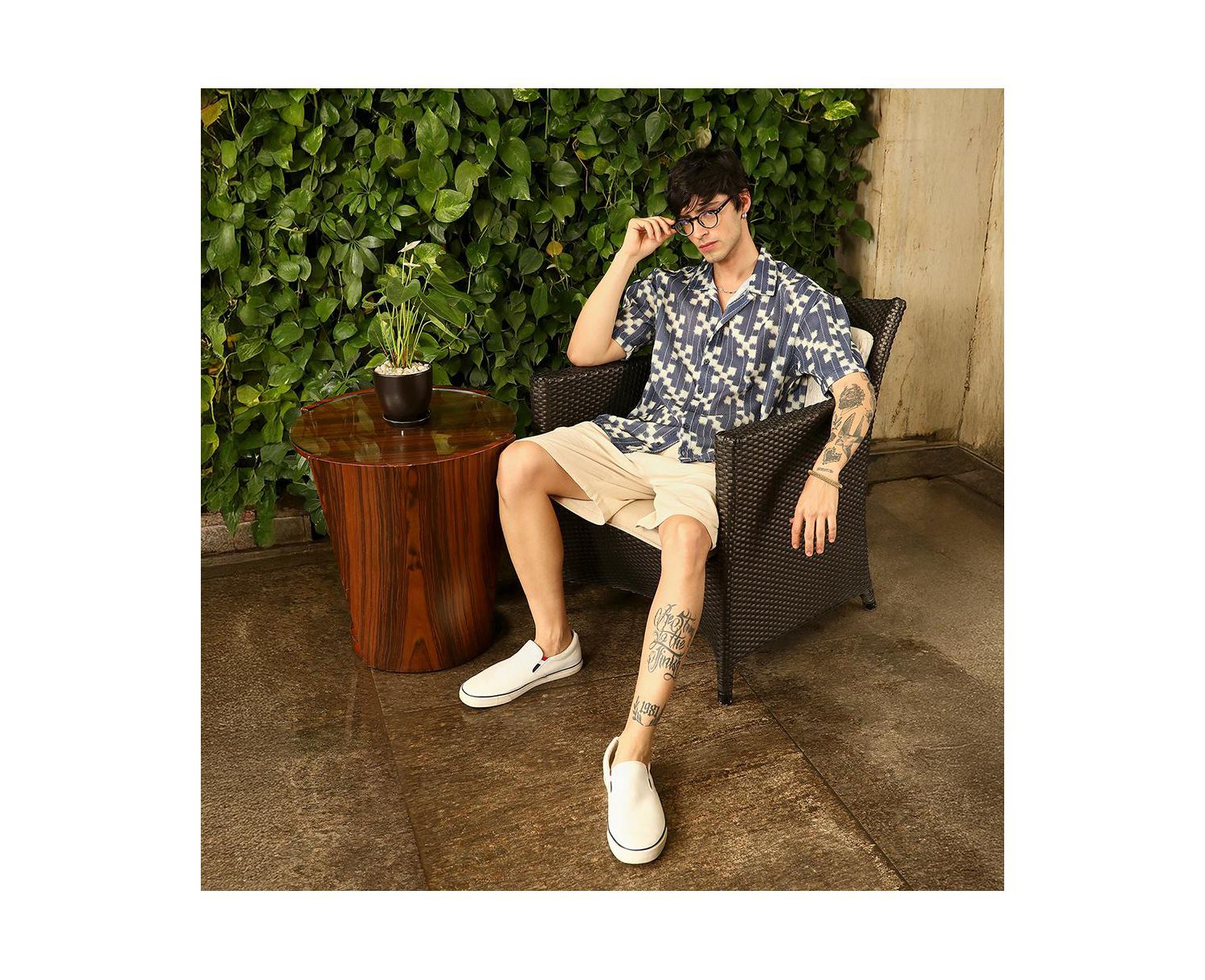 Men's Dice Mesh Oversized Shirt