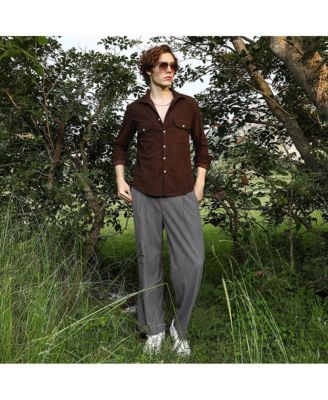 Men's Chocolate Brown Tactile Utility Shirt
