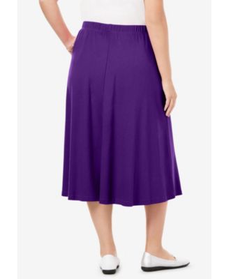Women's Plus Size 7-Day Knit A-Line Skirt
