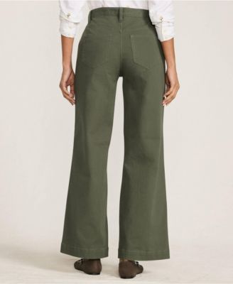 Women's High Rise 5 Pocket Wide Leg Chino Pants