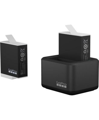 Dual Battery Charger and 2x Enduro Li-Ion Battery for HERO12/11/10/9 Black Camera