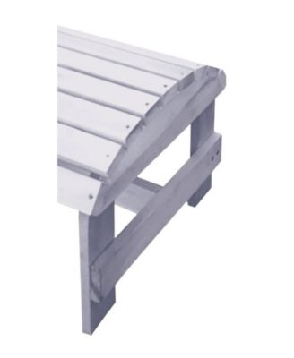 White Adirondack Pine Ottoman