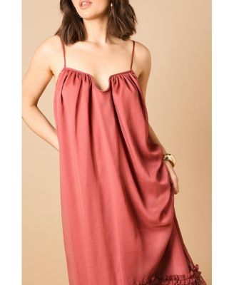 Babydoll Floaty Lace Detail Maxi Dress