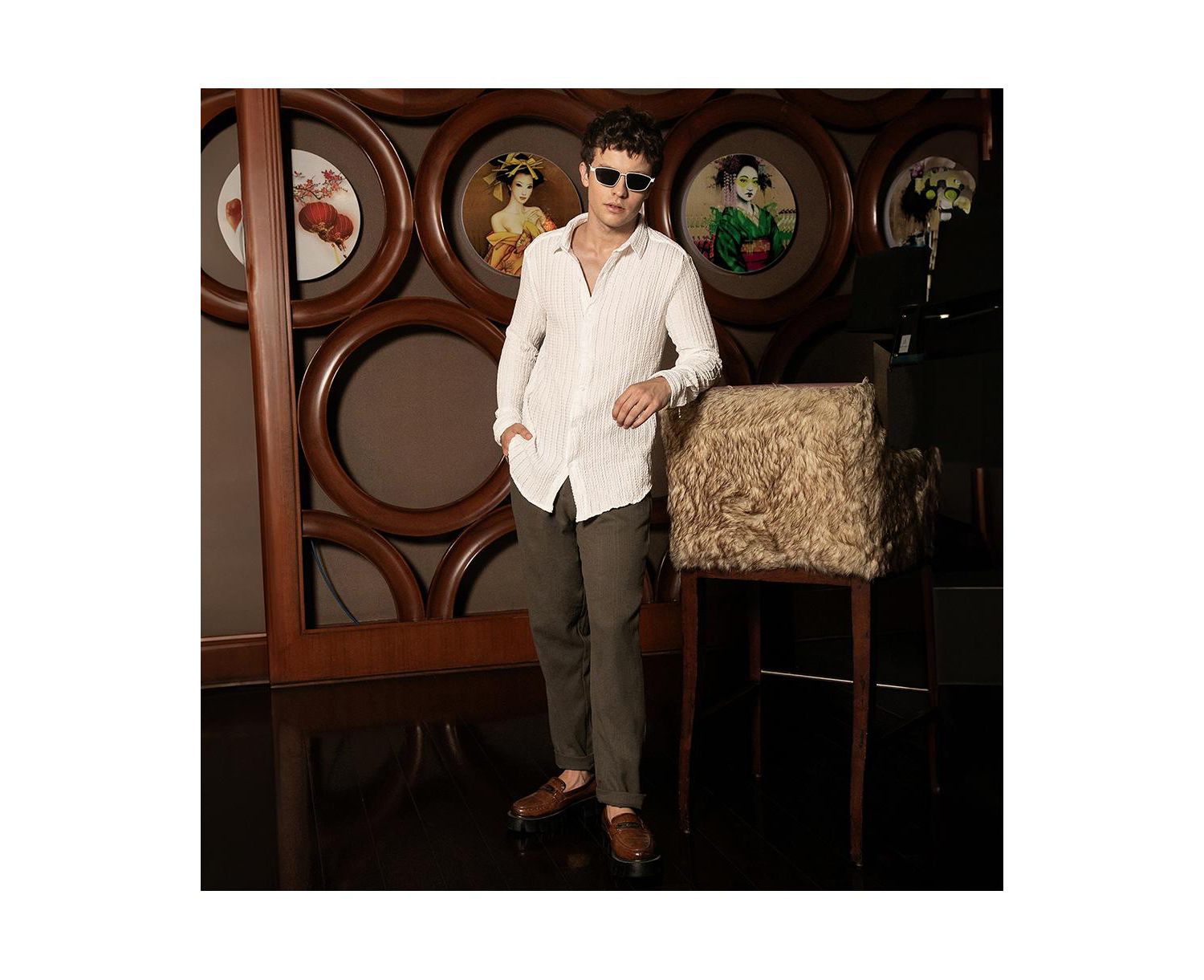 Men's Cloud-Lined Textured Shirt