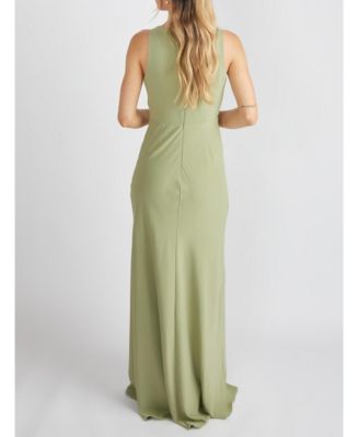 Women's Cowl Front Crepe Bridesmaid Dress