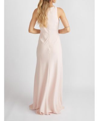 Women's Cowl Front Crepe Bridesmaid Dress