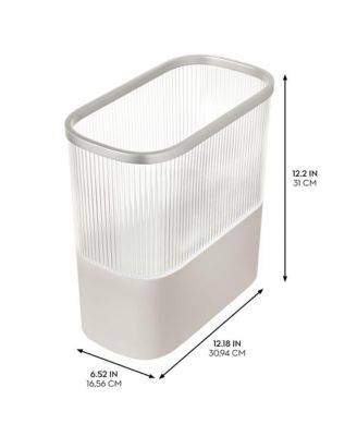 Plastic Bathroom Trash Can with Storage for Toiler Paper - Clear/Satin