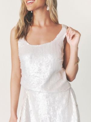 Women's Alice Embellished Sequin Scoop Neck Top