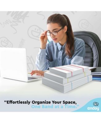 Assorted Size, Stretchy Elastic Bands - Bulk Beige Rubber Bands for School, Home, or Office (56g/2 oz) Enday