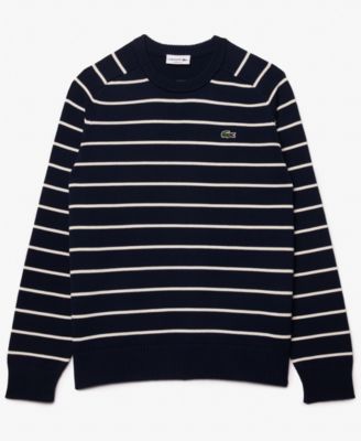 Men's Striped 3D Crewneck Sweater