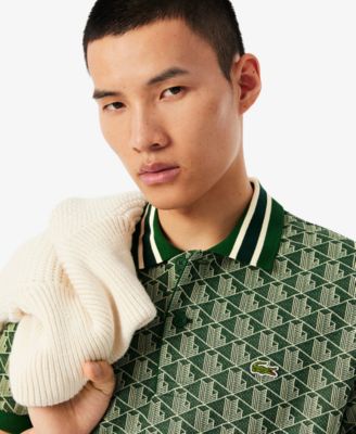 Men's Classic Fit Monogram Jacquard Polo Shirt