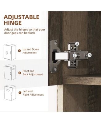 Modern Pantry with Buffet Cabinet and Framed Glass Doors
