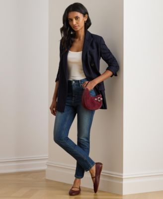 Women's High-Rise Straight Ankle Jeans