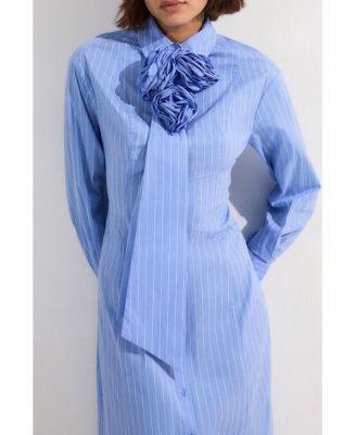 Woven Shirt Midi Dress