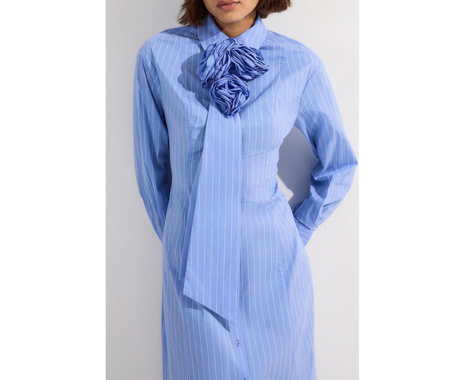 Women's Woven Shirt Midi Dress