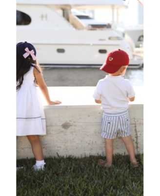 Toddler Pirate Ship Twill Baseball Hat in Red