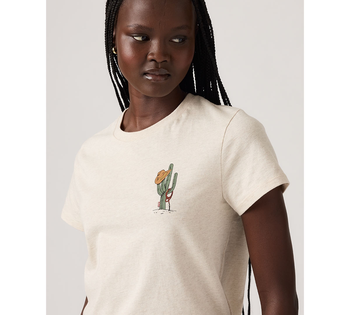 Levi's Women's Perfect Graphic Logo Cotton T-shirt In Neutral