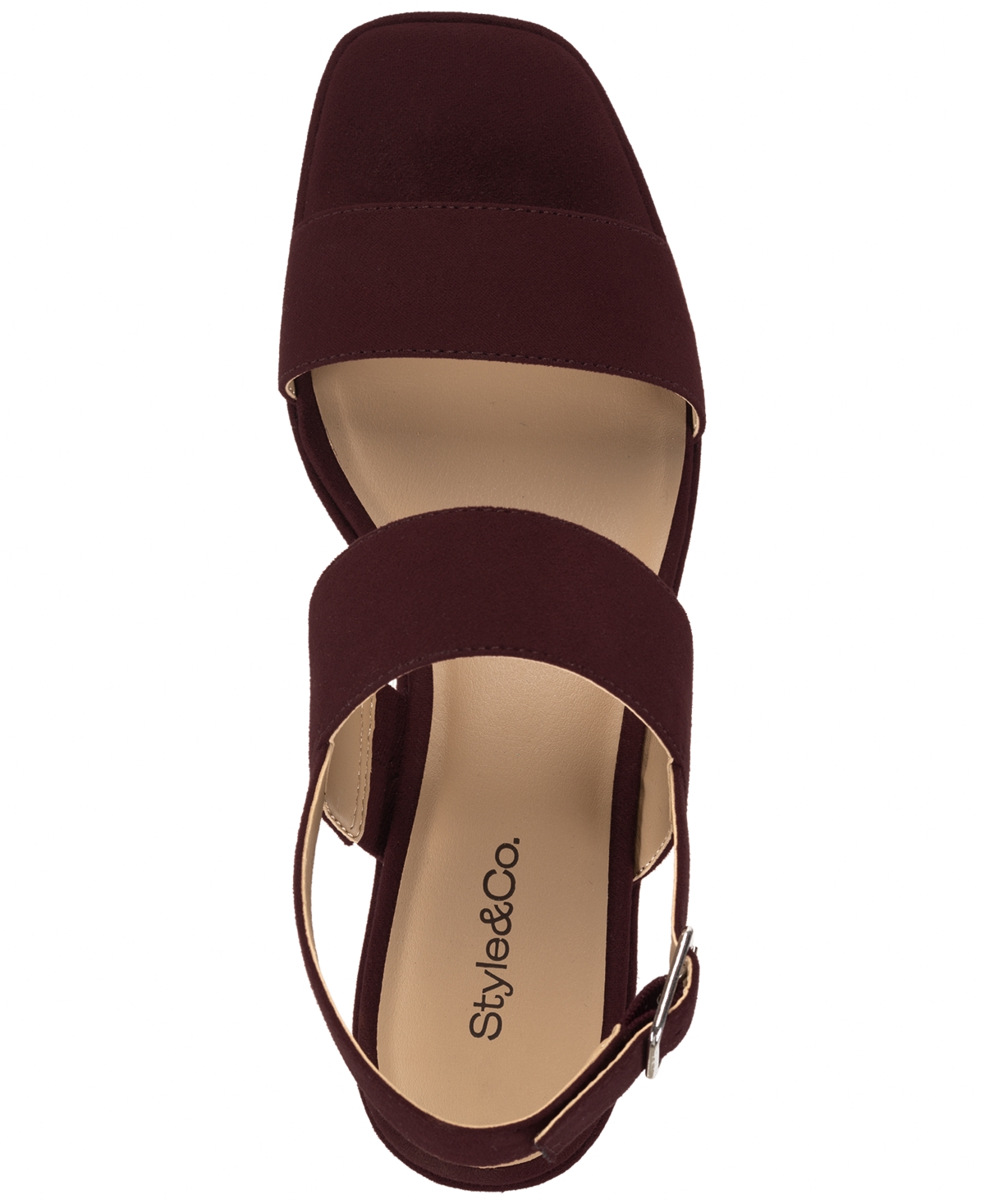 Style & Co Women's Ardenn Double-strap Wedge Sandals, Created For Macy's In Red
