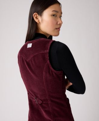 Women's Vianna Denim Button-Front Vest Dress